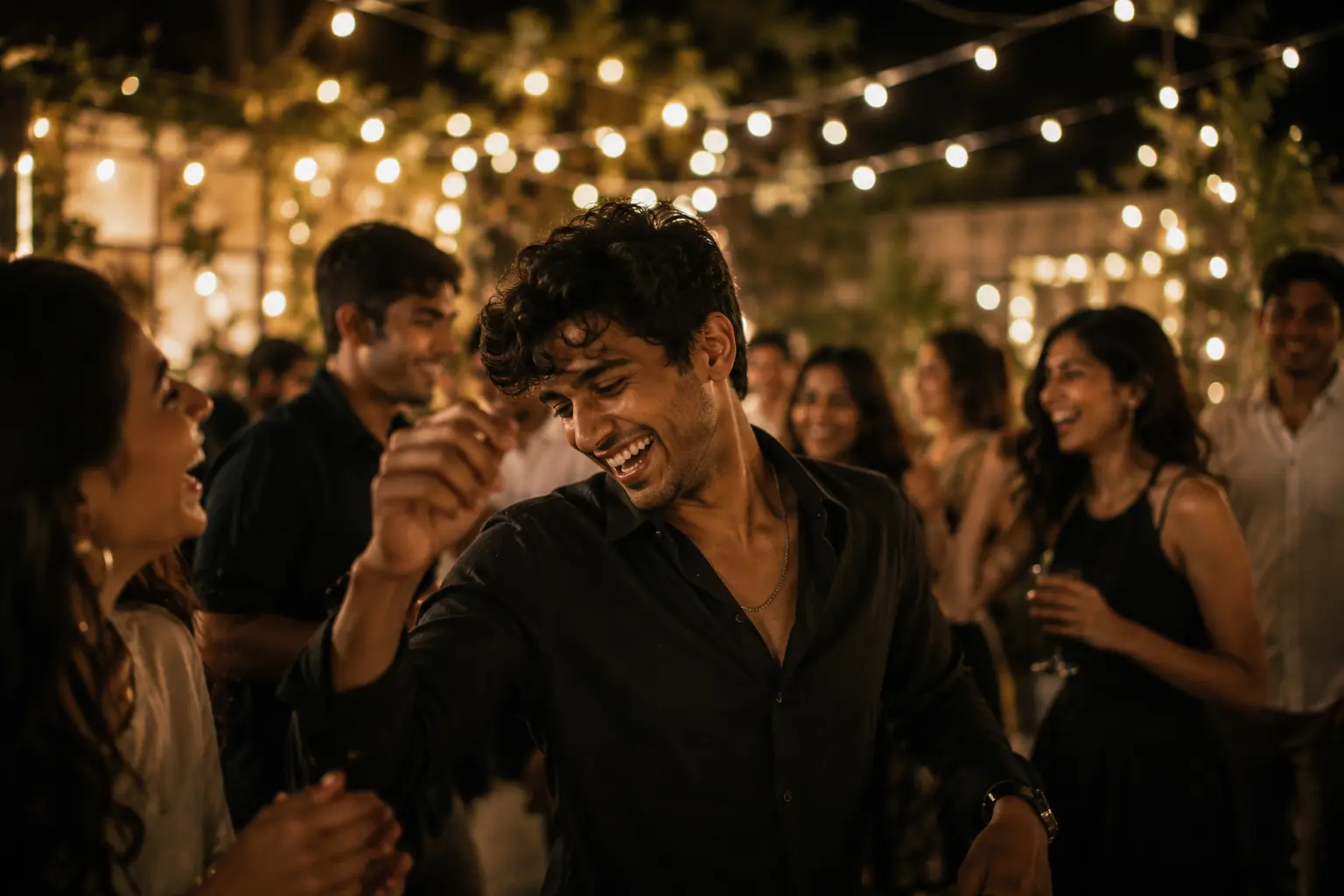 A candid moment captured at an event
